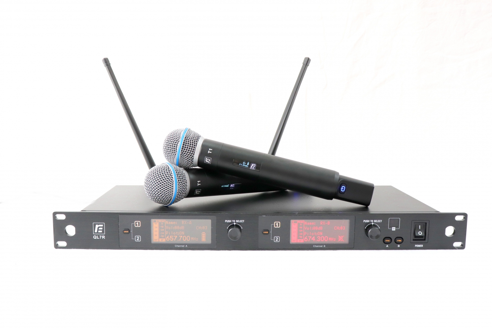 RFIntell QL7R/T1-A 651,800-683,400 МГц 2-канальная радиосистема с 2-мя ручными микрофонами в Югорске
